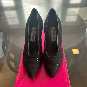 Black Sequin Women's Heels